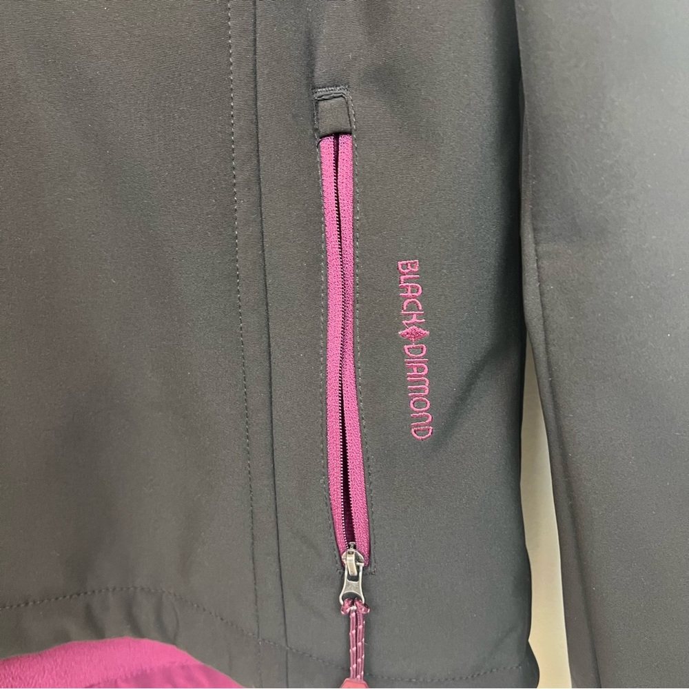 Black Diamond Double Diamond Hooded Jacket Ski Snow Fleece Lined Womens M - Picture 3 of 9